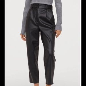 H&M Faux Leather Cropped Pants (Size 8)